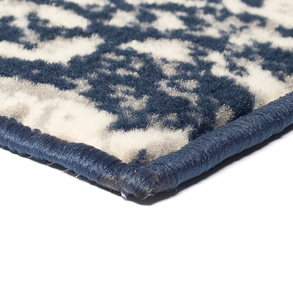 Модерен килим, пейсли дизайн, 80x150 см, бежово/синьо