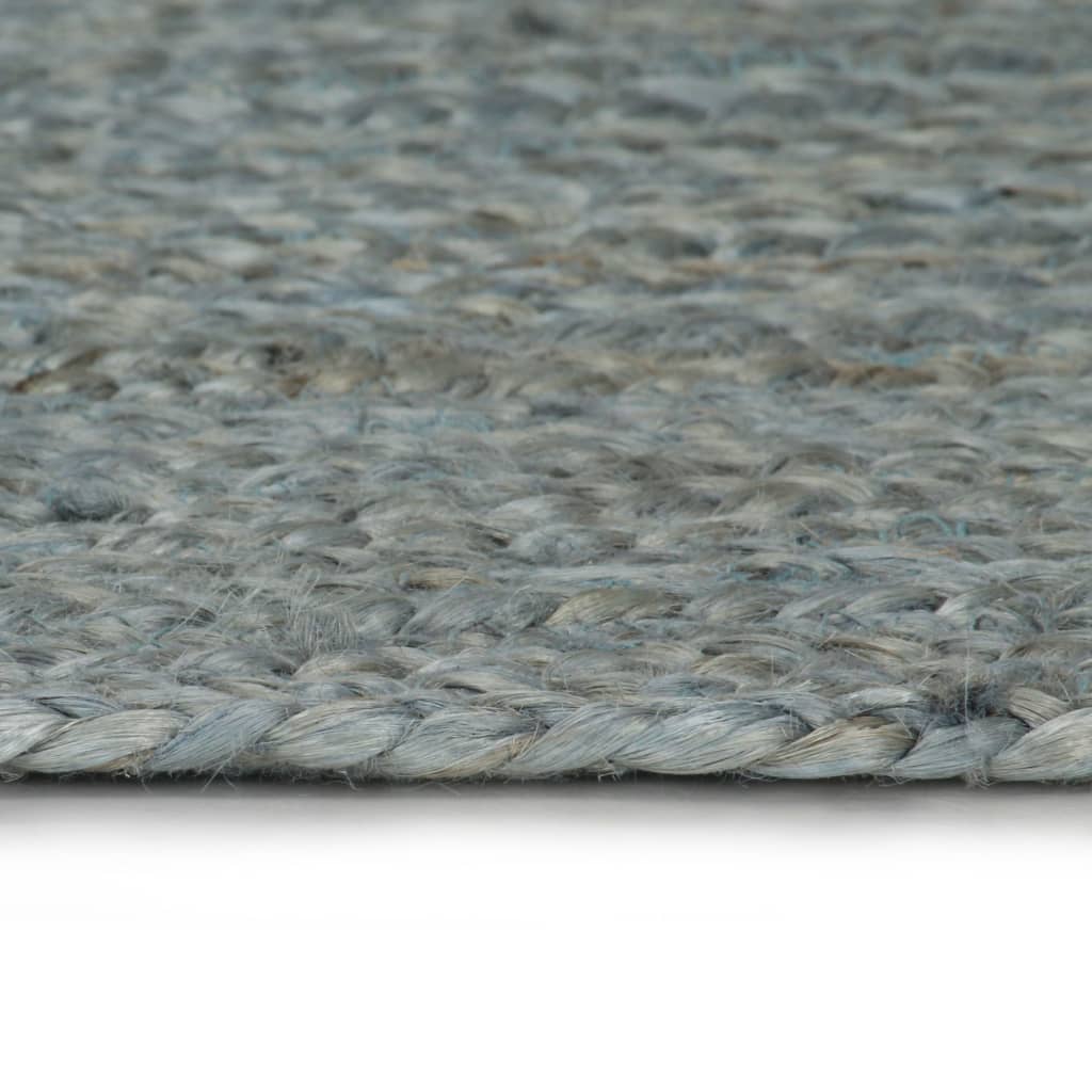 Ръчно тъкан килим от юта, кръгъл, 150 см, маслиненозелен