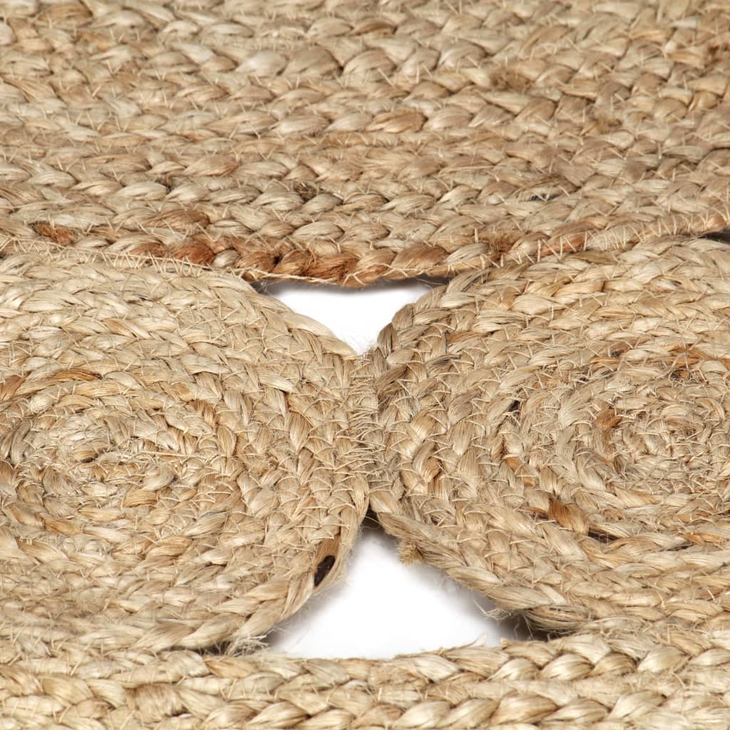 Ръчно плетен килим от юта, 120 см