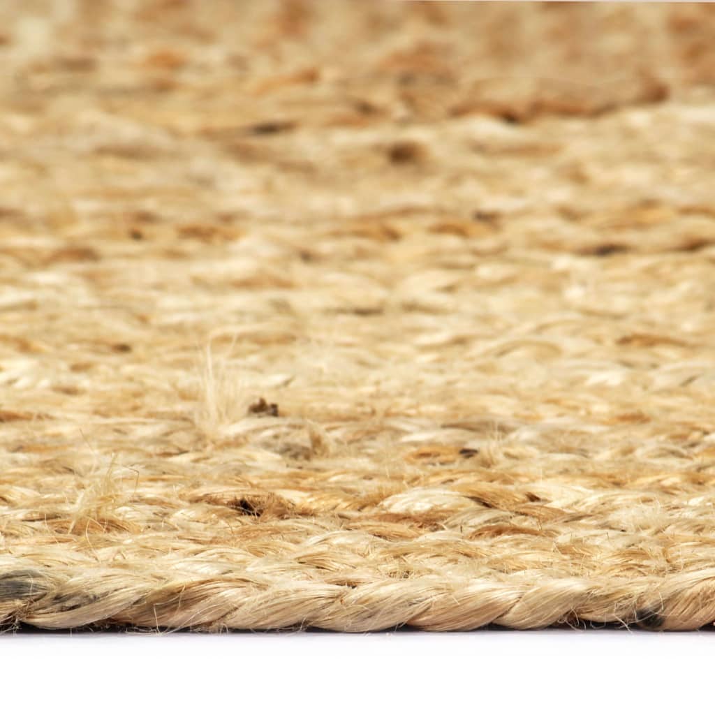 Ръчно тъкан килим от юта, естествен цвят, 160x230 см