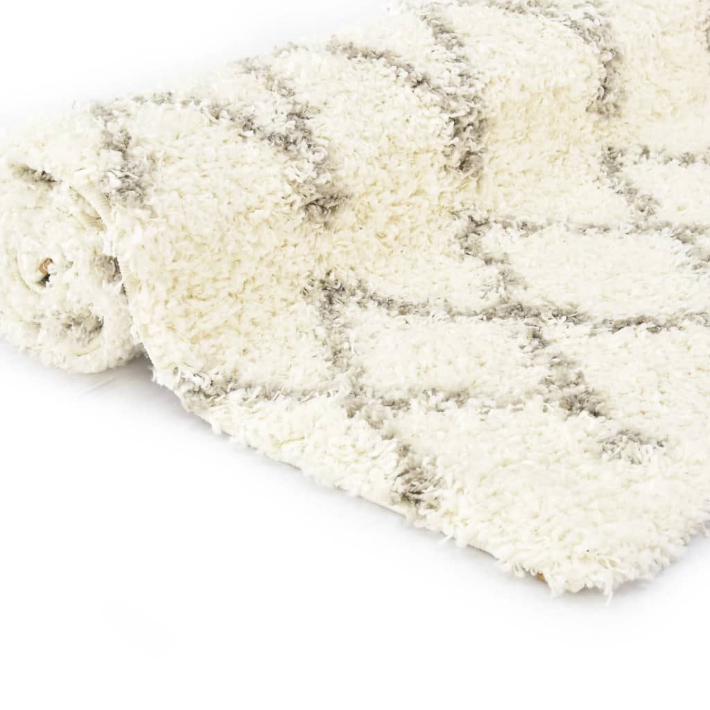 Рошав берберски килим, РР, бежов и пясъчен цвят, 80x150 см