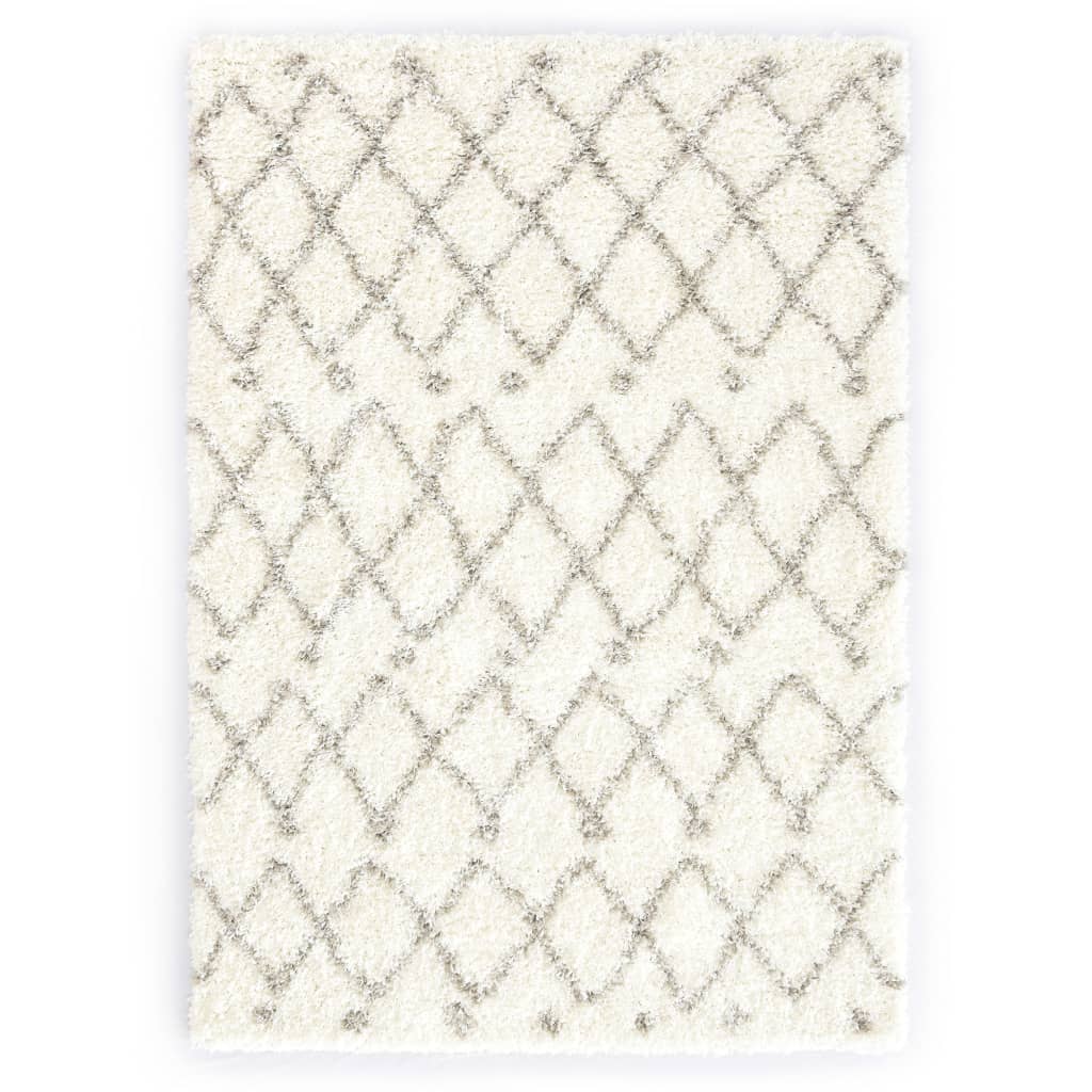 Рошав берберски килим, РР, бежов и пясъчен цвят, 140x200 см