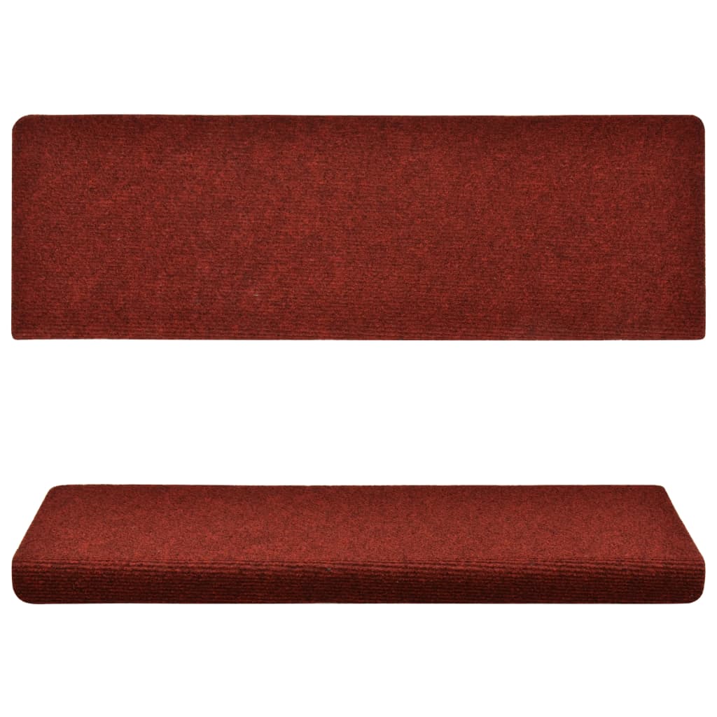 Стелки за стъпала, 15 бр, пънч тъкан, 65x21x4 см, червени
