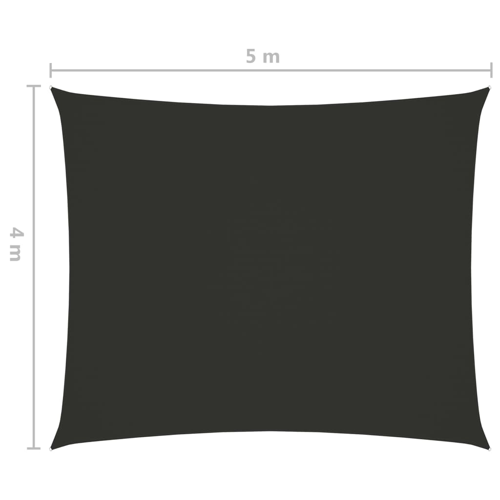 Платно-сенник, Оксфорд текстил, правоъгълно, 4x5 м, антрацит