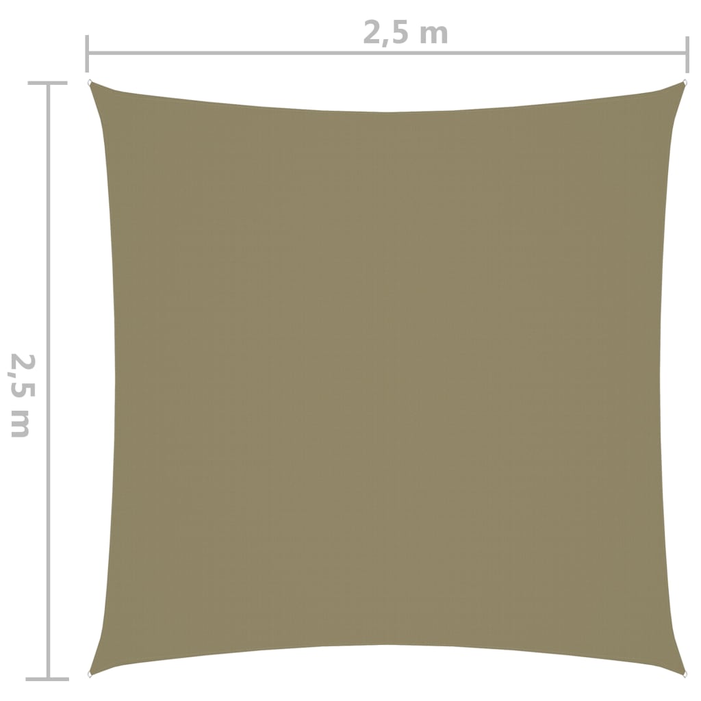 Платно-сенник, Оксфорд текстил, квадратно, 2,5x2,5 м, бежово