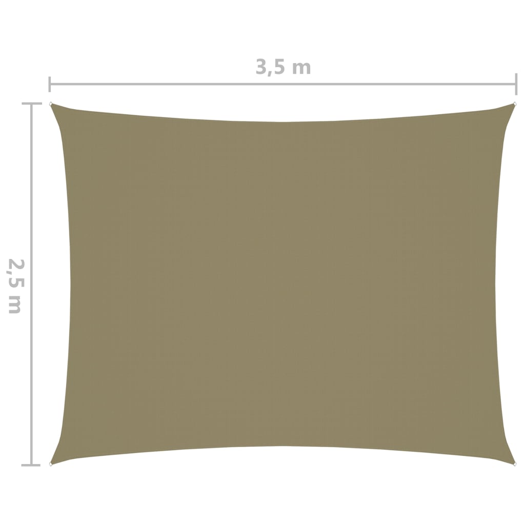 Платно-сенник, Оксфорд текстил, правоъгълно, 2,5x3,5 м, бежово
