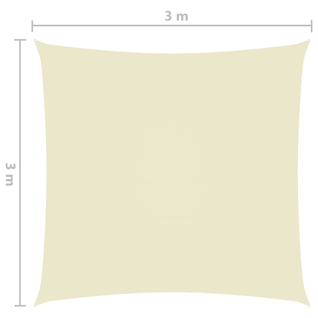 Платно-сенник, Оксфорд текстил, квадратно, 3x3 м, кремаво