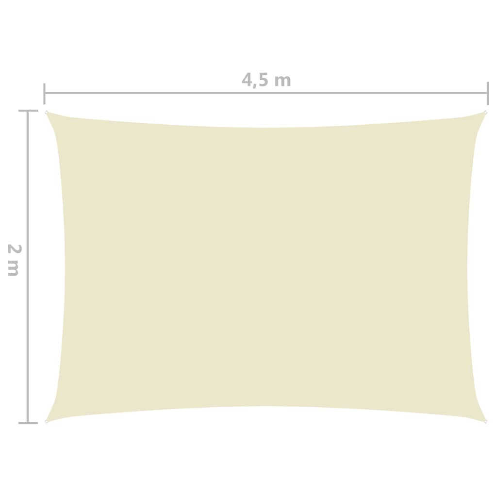 Платно-сенник, Оксфорд текстил, правоъгълно, 2x4,5 м, кремаво
