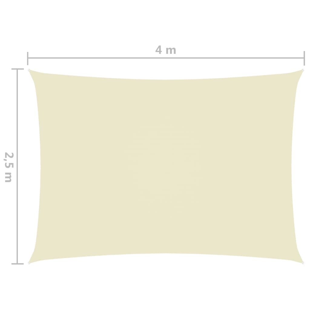 Платно-сенник, Оксфорд текстил, правоъгълно, 2,5x4 м, кремаво