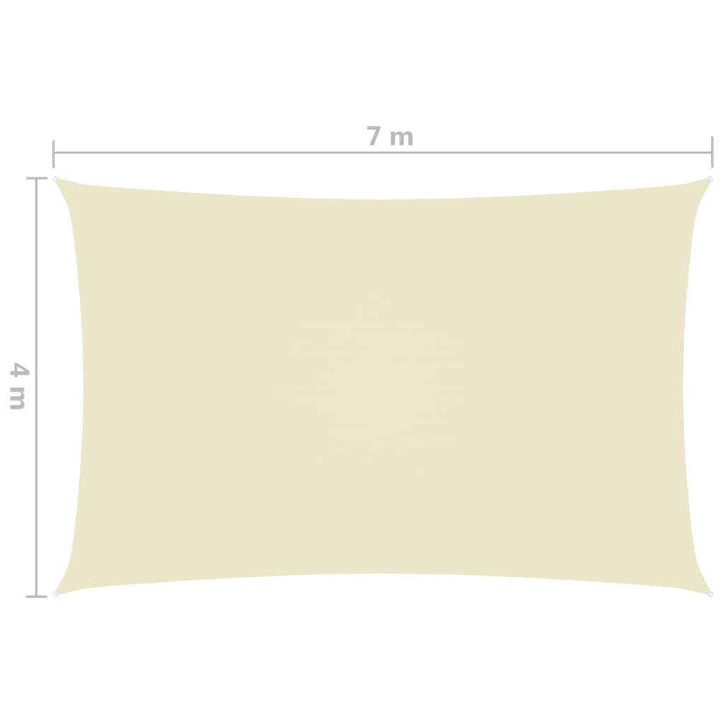 Платно-сенник, Оксфорд текстил, правоъгълно, 4x7 м, кремаво
