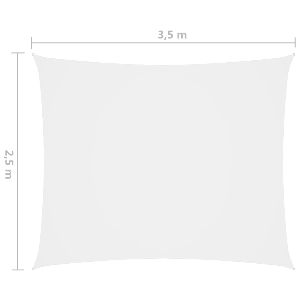 Платно-сенник, Оксфорд текстил, правоъгълно, 2,5x3,5 м, бяло
