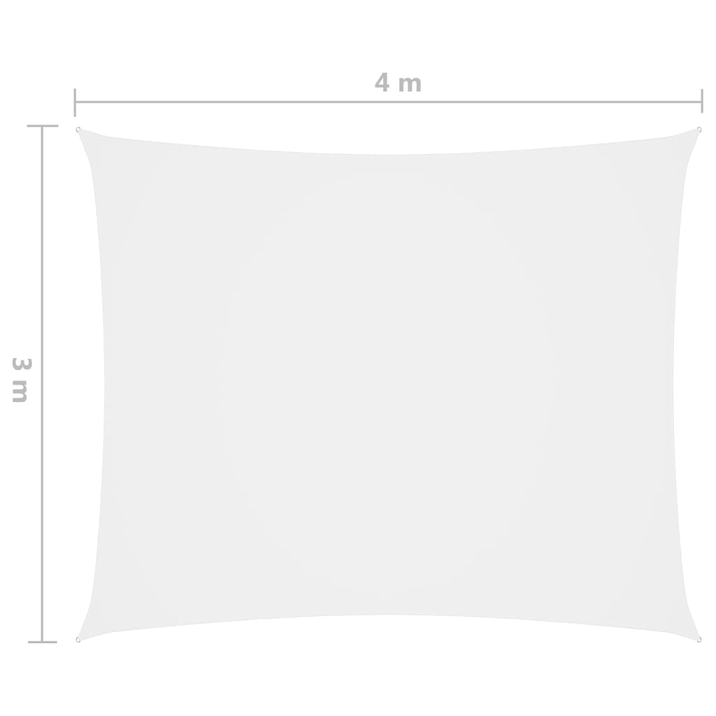 Платно-сенник, Оксфорд текстил, правоъгълно, 3x4 м, бяло