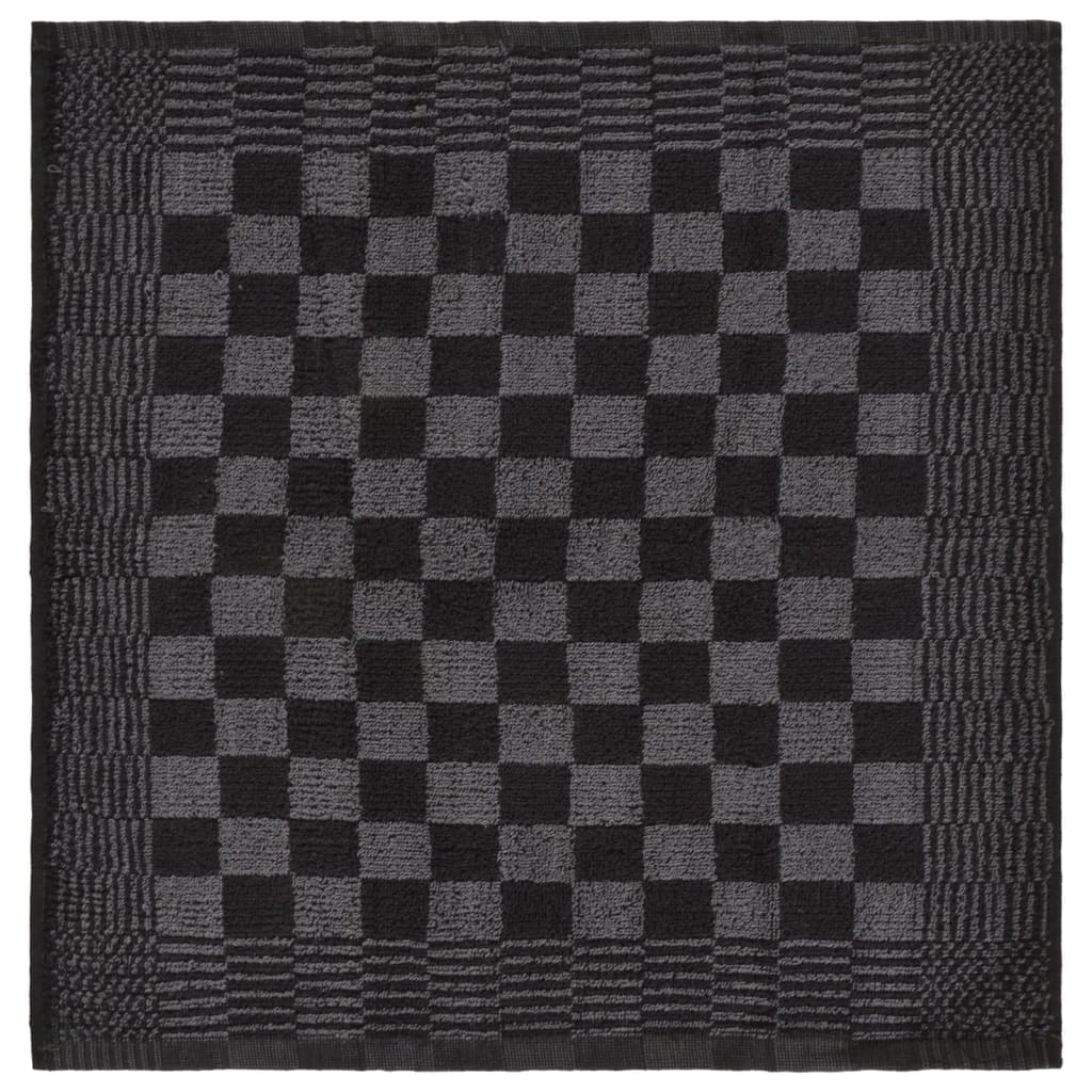 Комплект кърпи от 50 части, черен и сив, памук