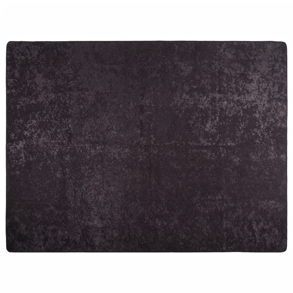 Перящ се килим, антрацит, 400x300 см, противоплъзгащ
