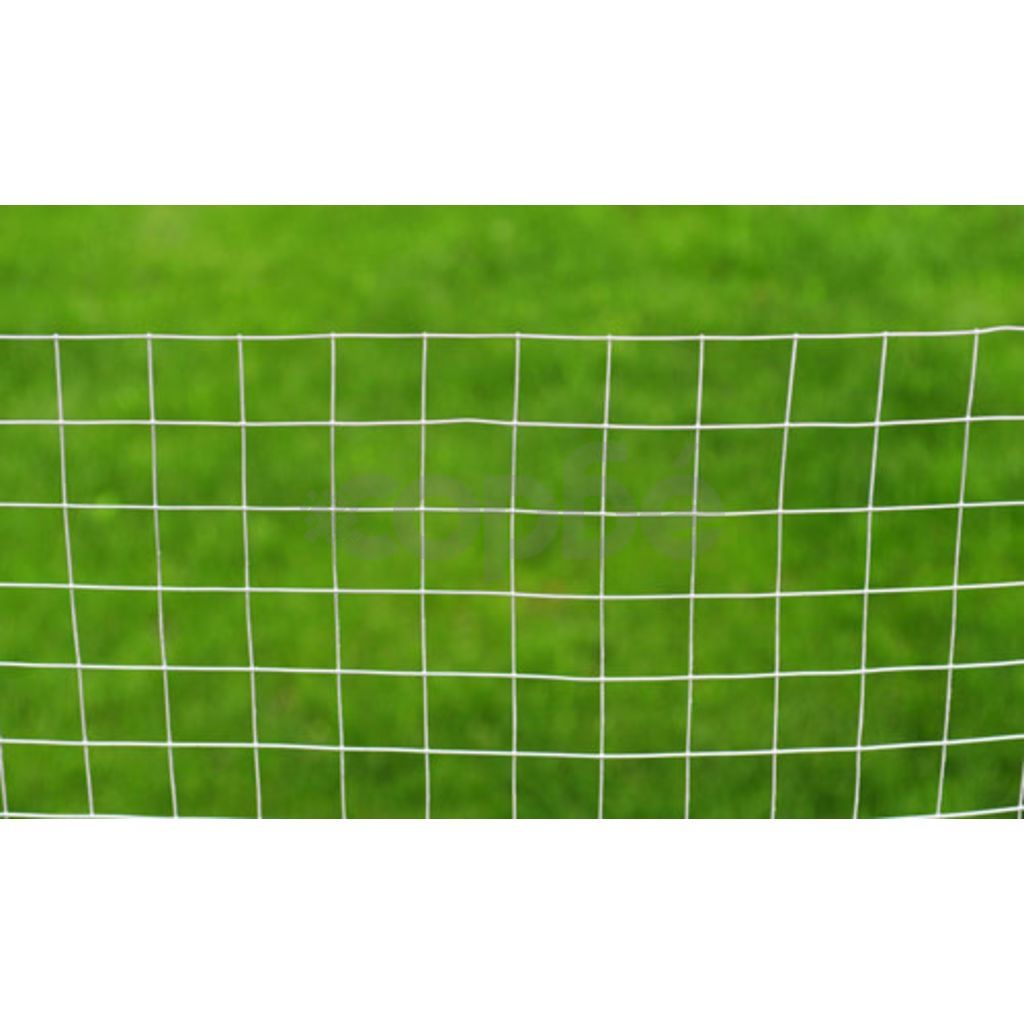 Оградна мрежа поцинкована стомана квадратна 1x25 м сребриста