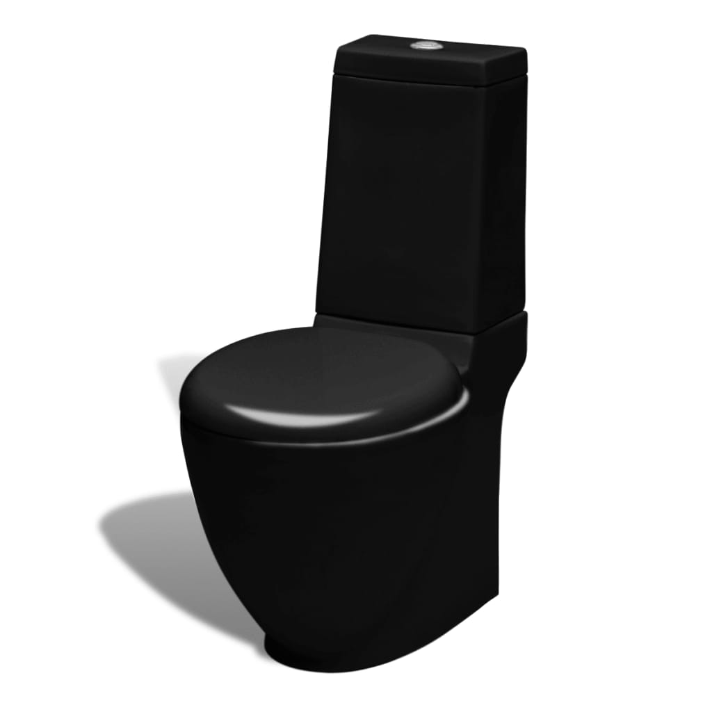 Керамична тоалетна задно оттичане черна