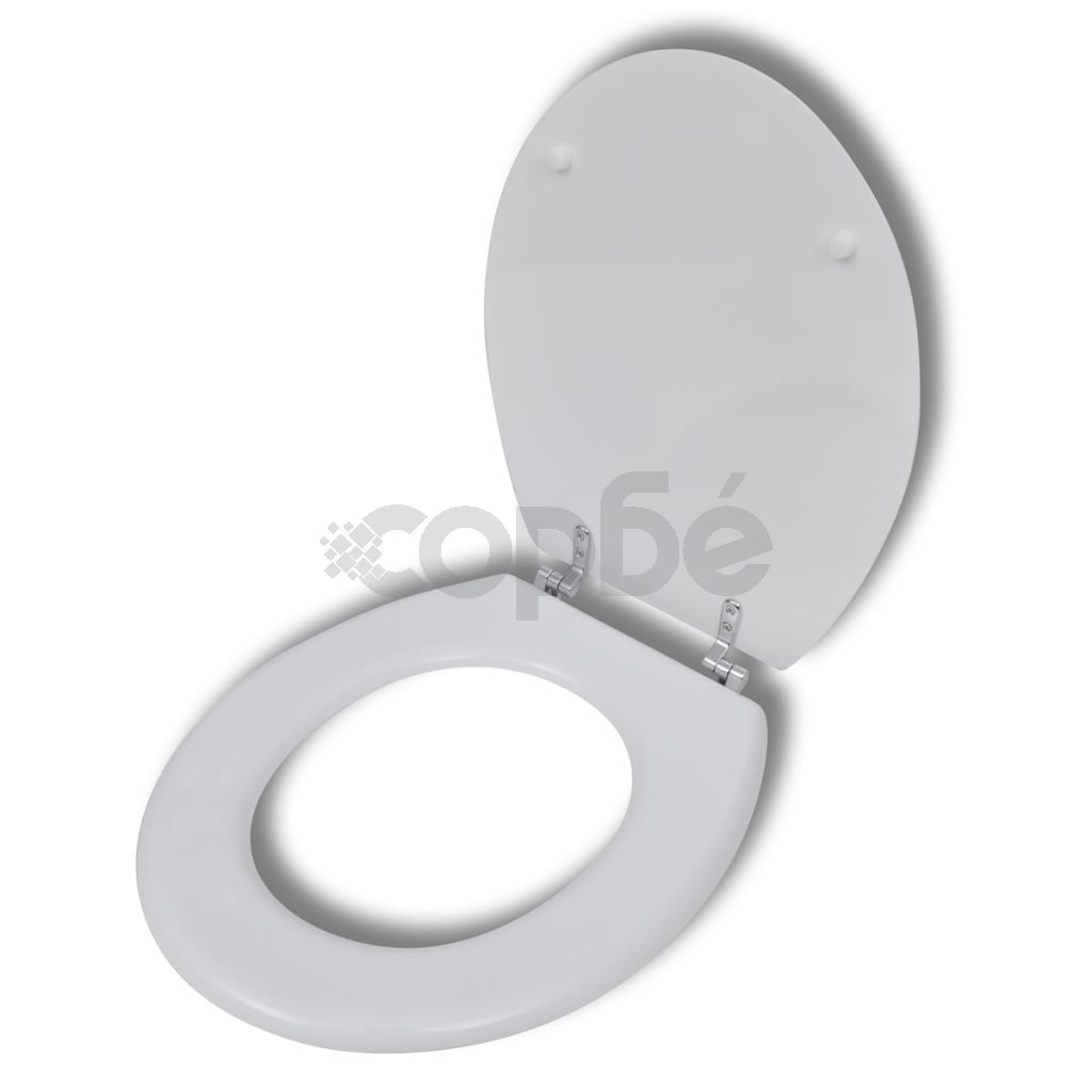 WC тоалетна седалка МДФ капак изчистен дизайн бяла