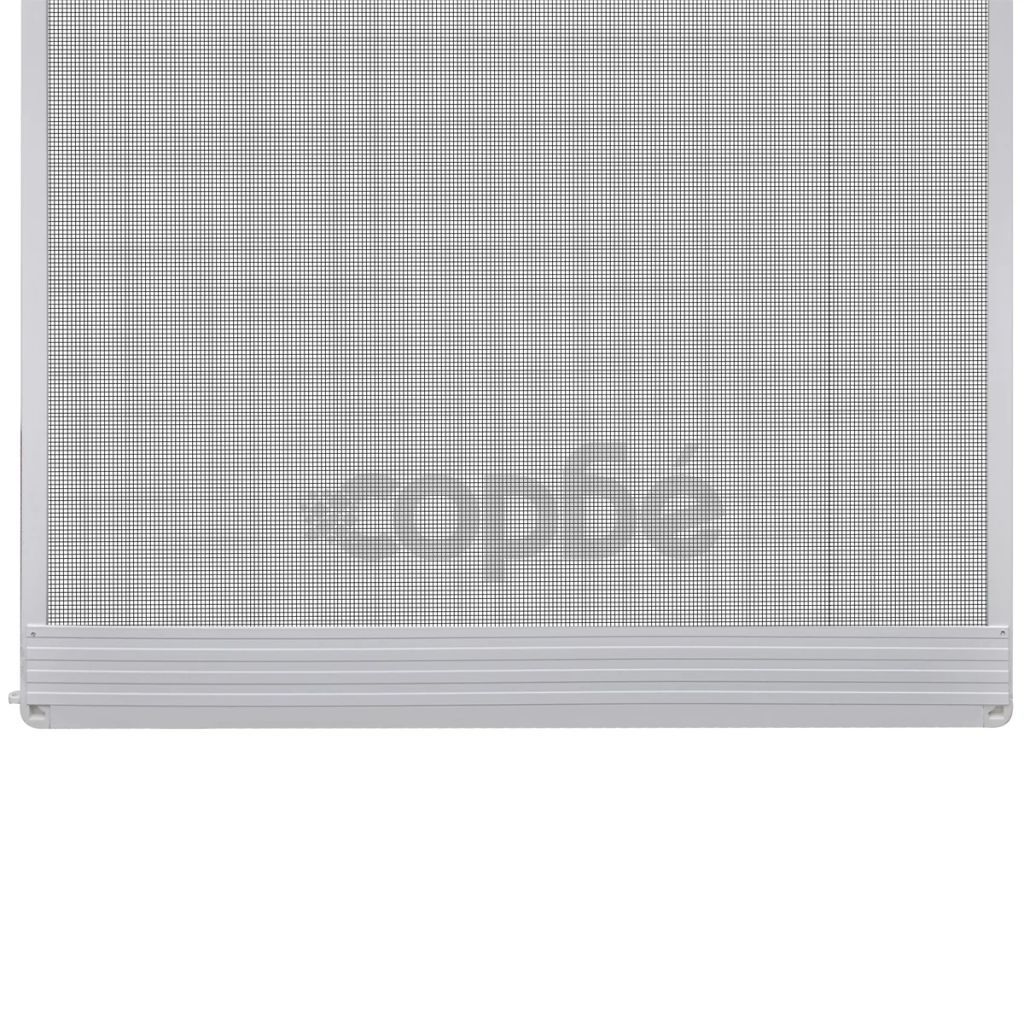 Бял комарник за врата на панти, 120x240 см