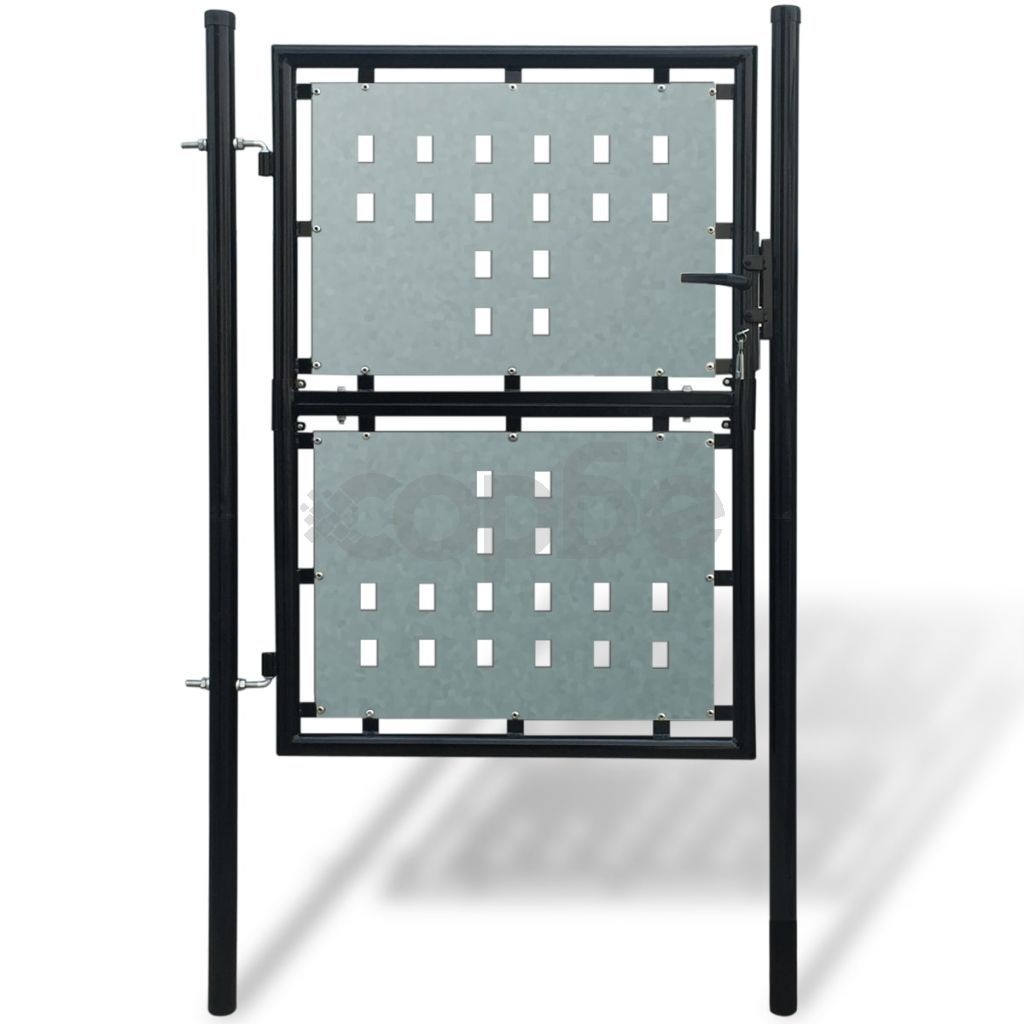Единична оградна врата,100x200 см, черна