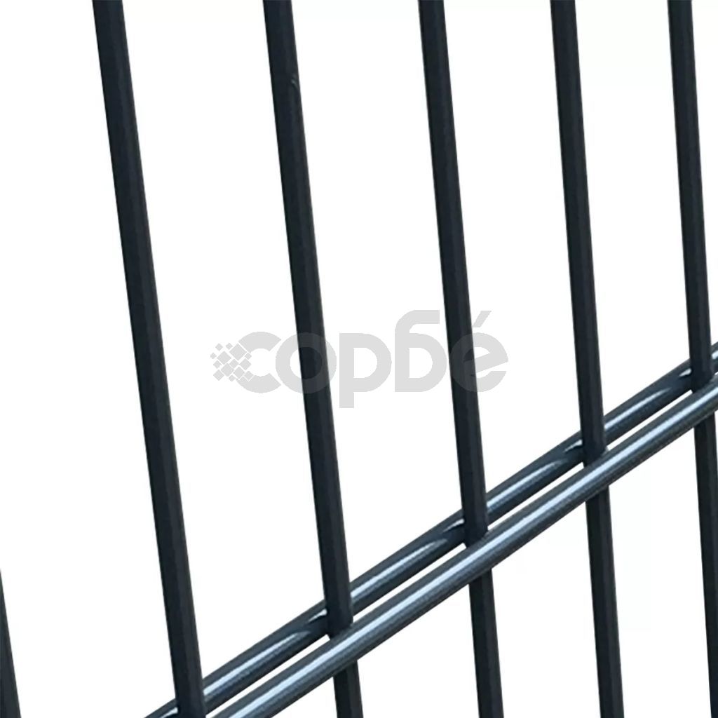 2D Оградна врата, единична, антрацитно сиво, 106х107 см
