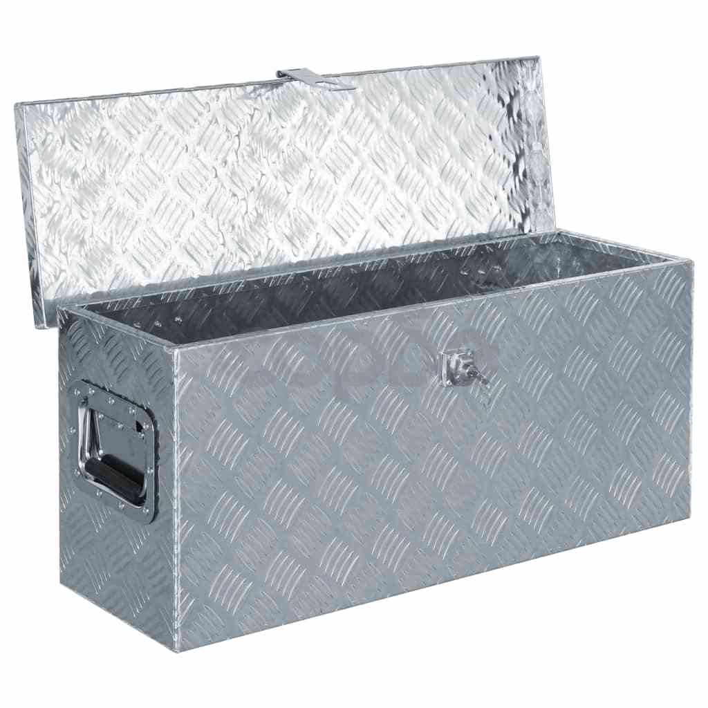 Алуминиева кутия, 76,5x26,5x33 см, сребриста