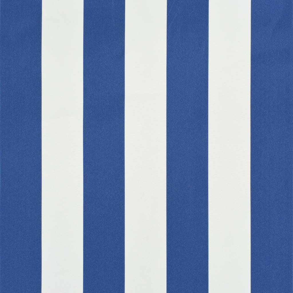 Бистро сенник, 400х120 см, синьо и бяло