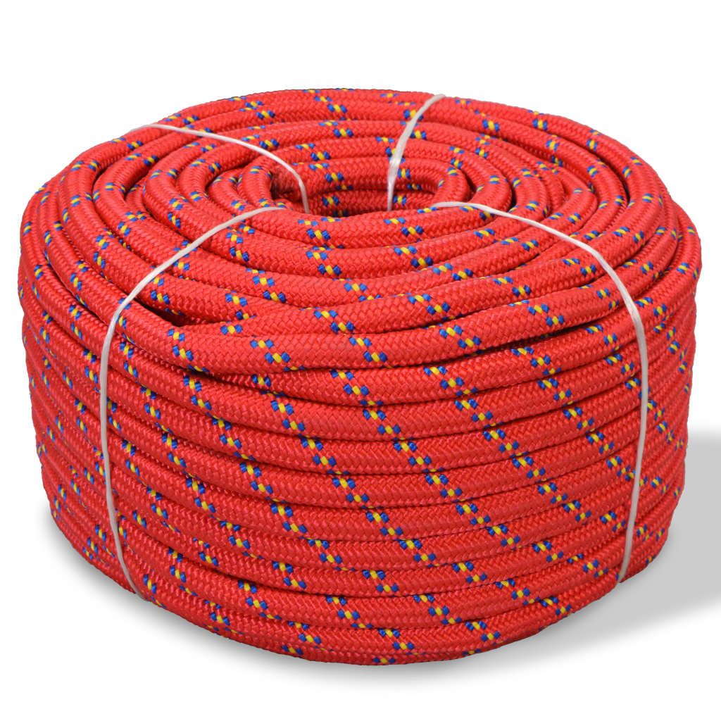 Морско въже, полипропилен, 10 мм, 250 м, червено