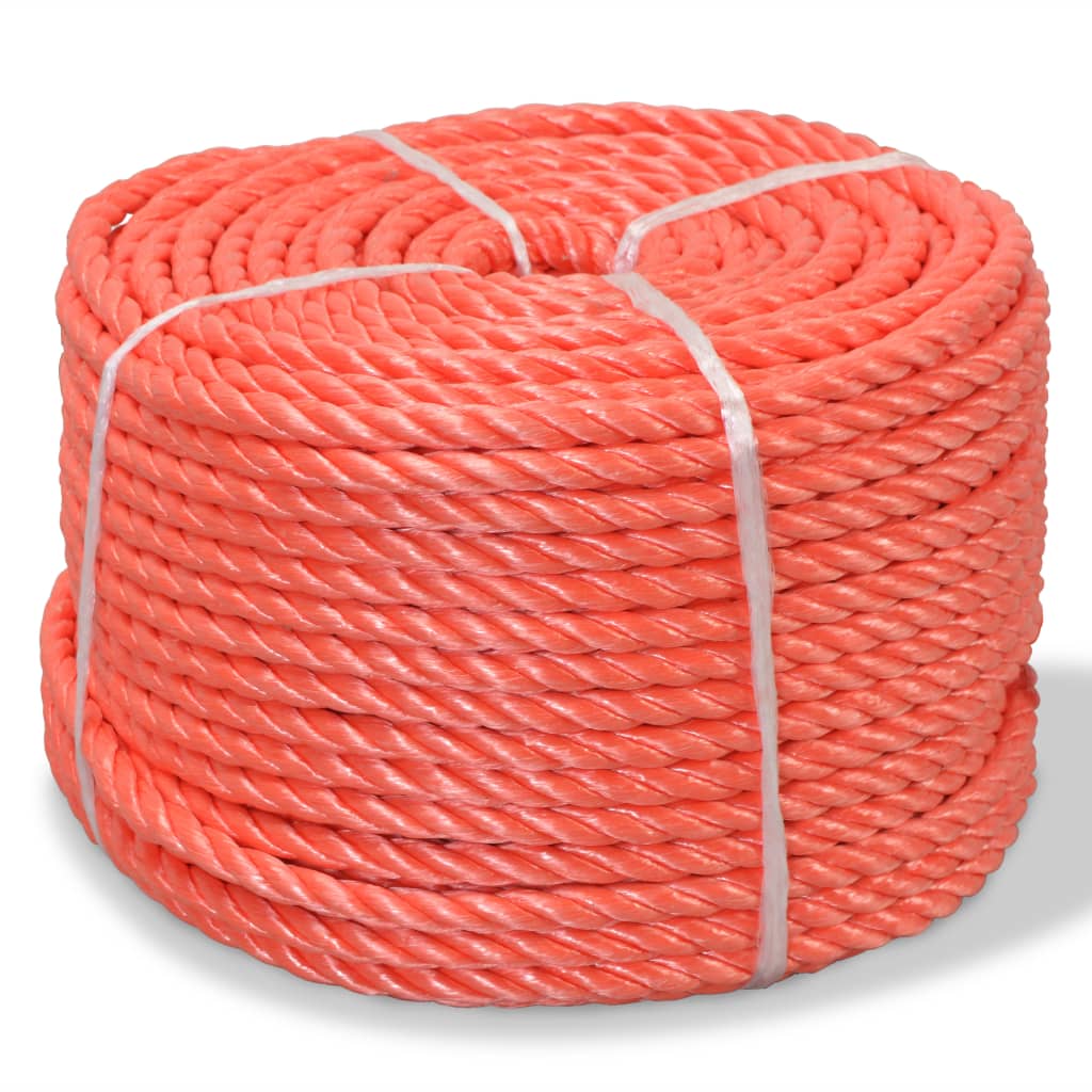 Усукано въже, полипропилен, 12 мм, 500 м, оранжево