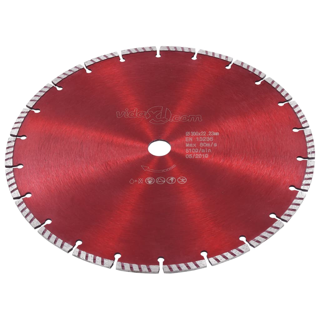 Диамантен режещ диск, турбо, стомана, 300 мм