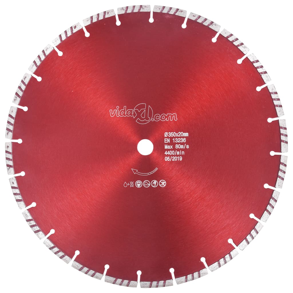 Диамантен режещ диск, турбо, стомана, 350 мм
