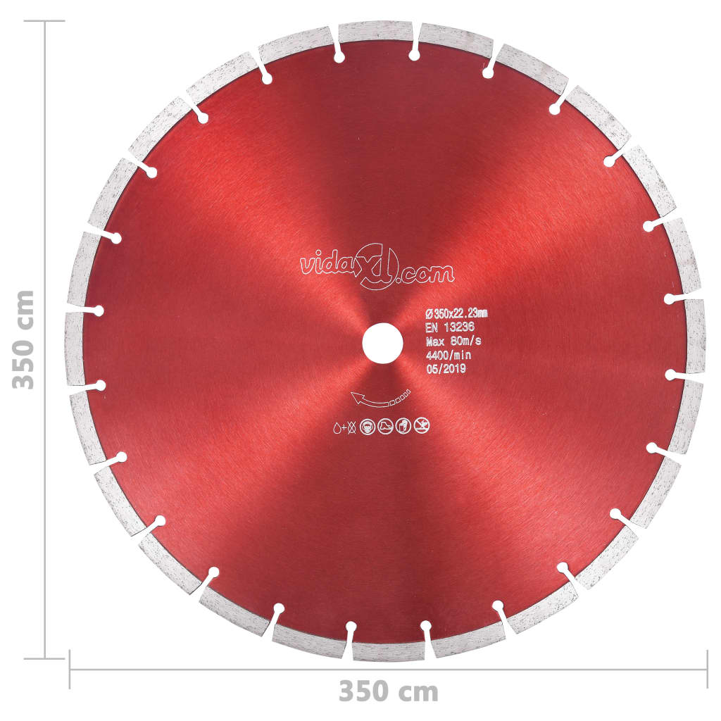 Диамантен режещ диск, стомана, 350 мм
