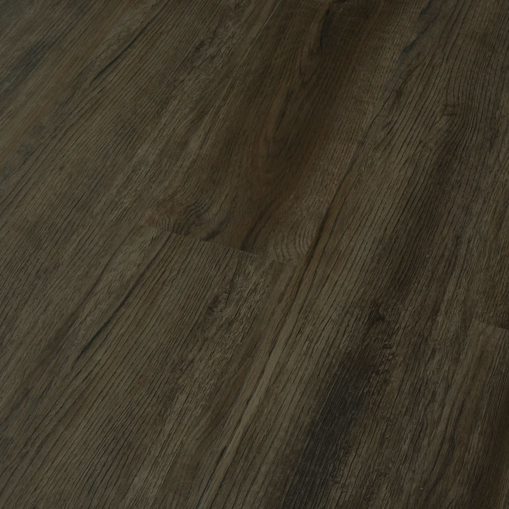 Самозалепващи подови дъски, 4,46 кв.м., 3 мм, PVC, тъмнокафяви