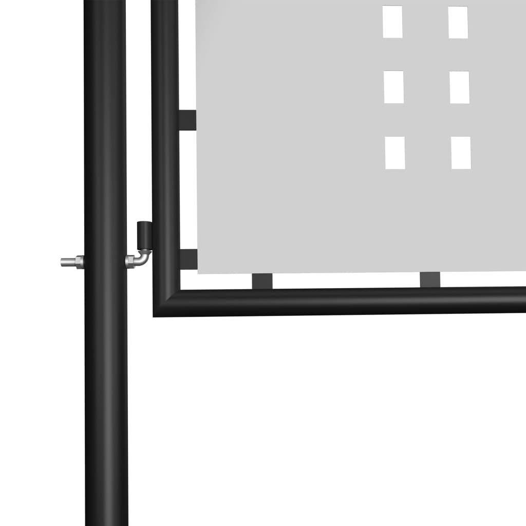 Градинска порта, стомана, 500x100 см, черна