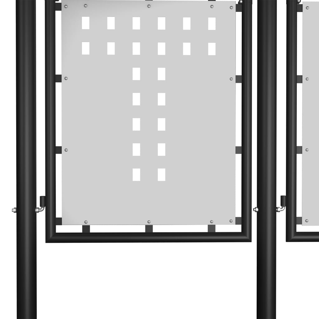 Градинска порта, стомана, 500x200 см, черна