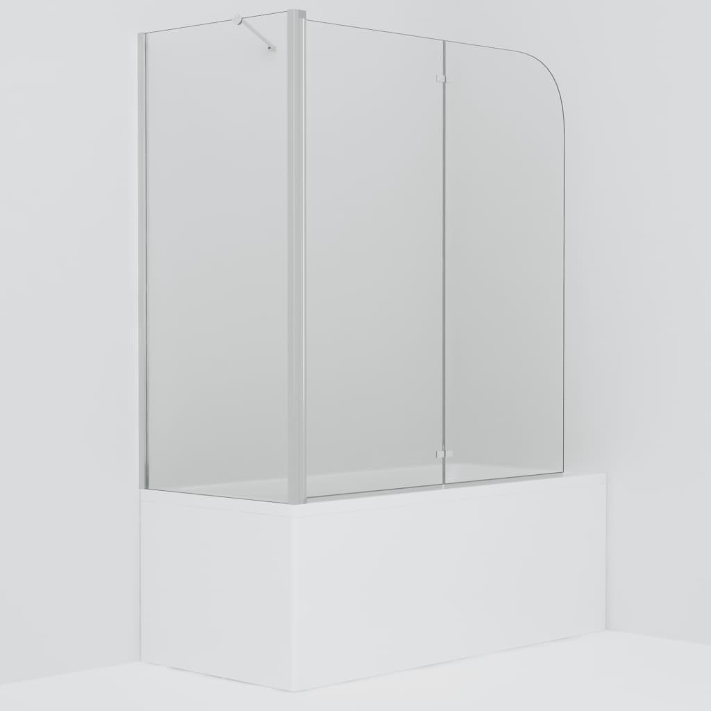 Душ параван хармоника, ESG стъкло, 120x68x130 см  