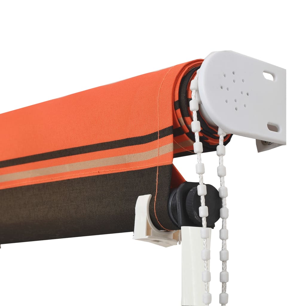 Сенник с падащо рамо, 250x150 см, оранжево и кафяво