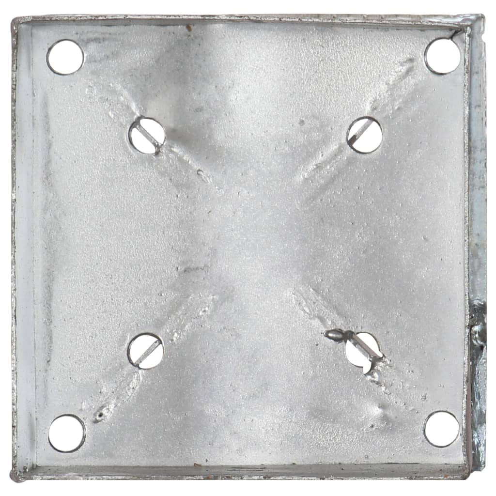 Заземителни колове 6 бр сребро 14x14x91 см поцинкована стомана