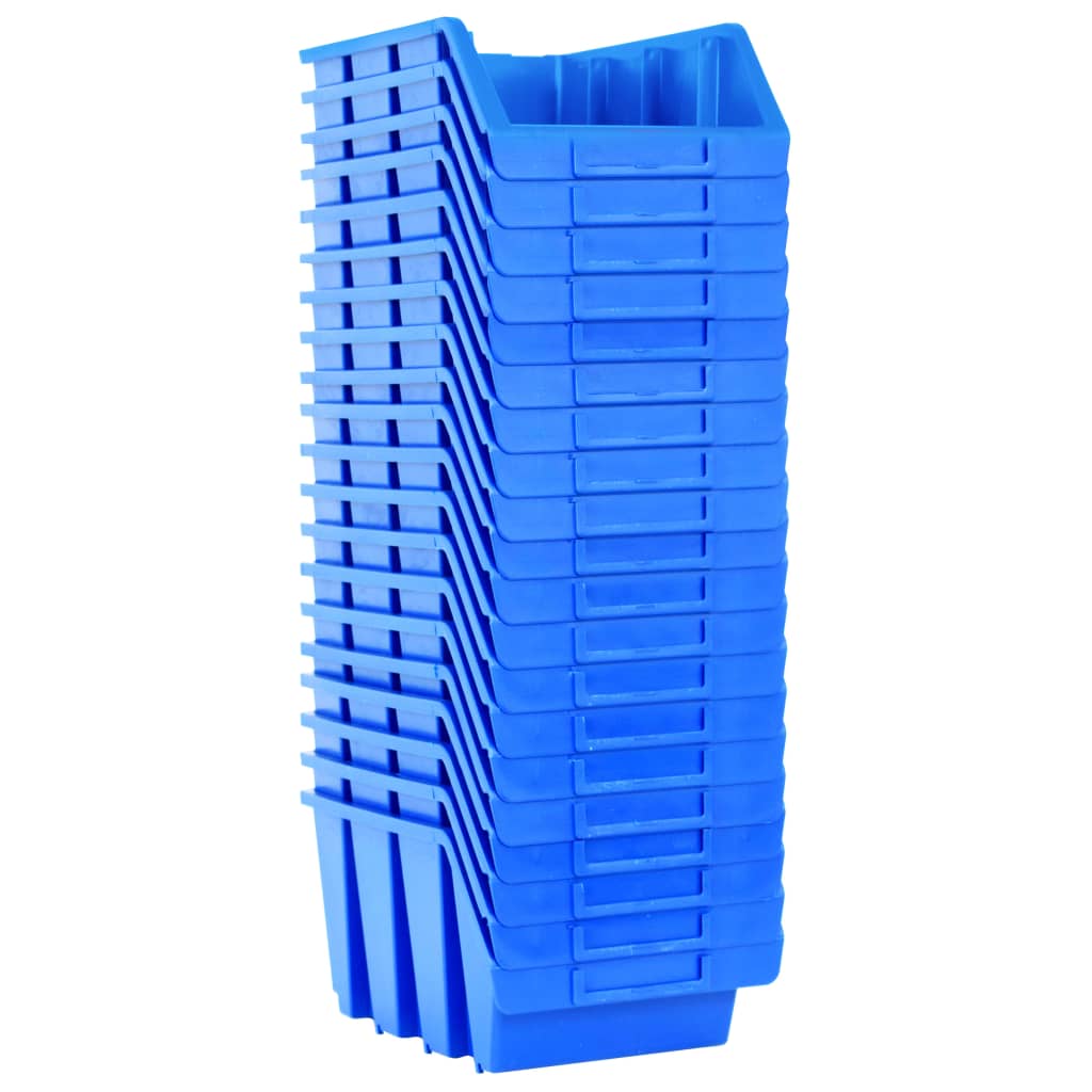 Стифиращи контейнери за съхранение, 20 бр, сини, пластмаса