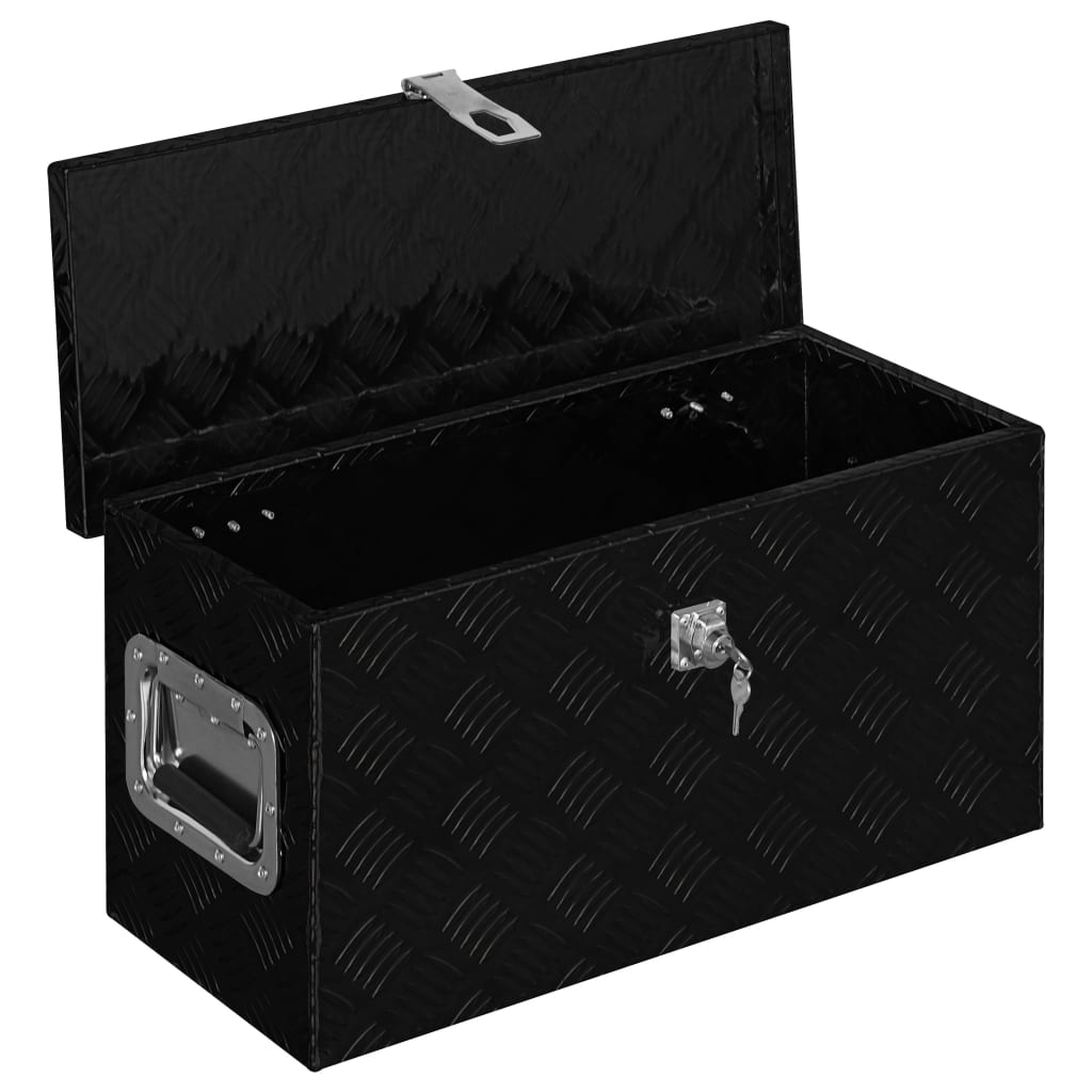 Алуминиева кутия, 61,5x26,5x30 см, черна 