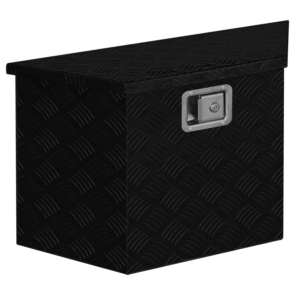 Алуминиева кутия, 70x24x42 см, трапецовидна, черна