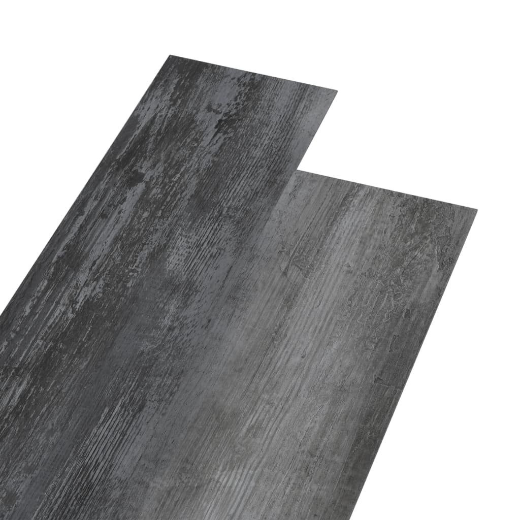 PVC подови дъски 5,02 кв.м. 2 мм самозалепващи блестящо сиво