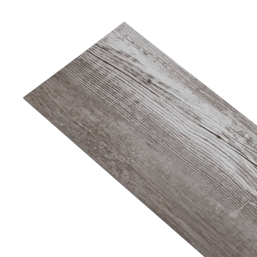PVC подови дъски 5,02 кв.м. 2 мм самозалепващи матово дърво кафяво