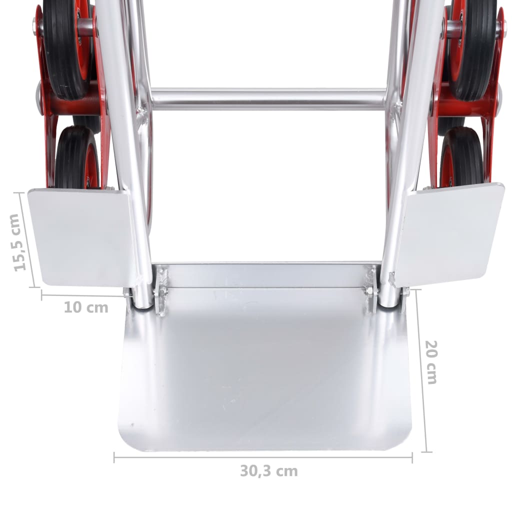Ръчна количка за стълбище с 6 колела, 51x53,5x118 см, 150 кг