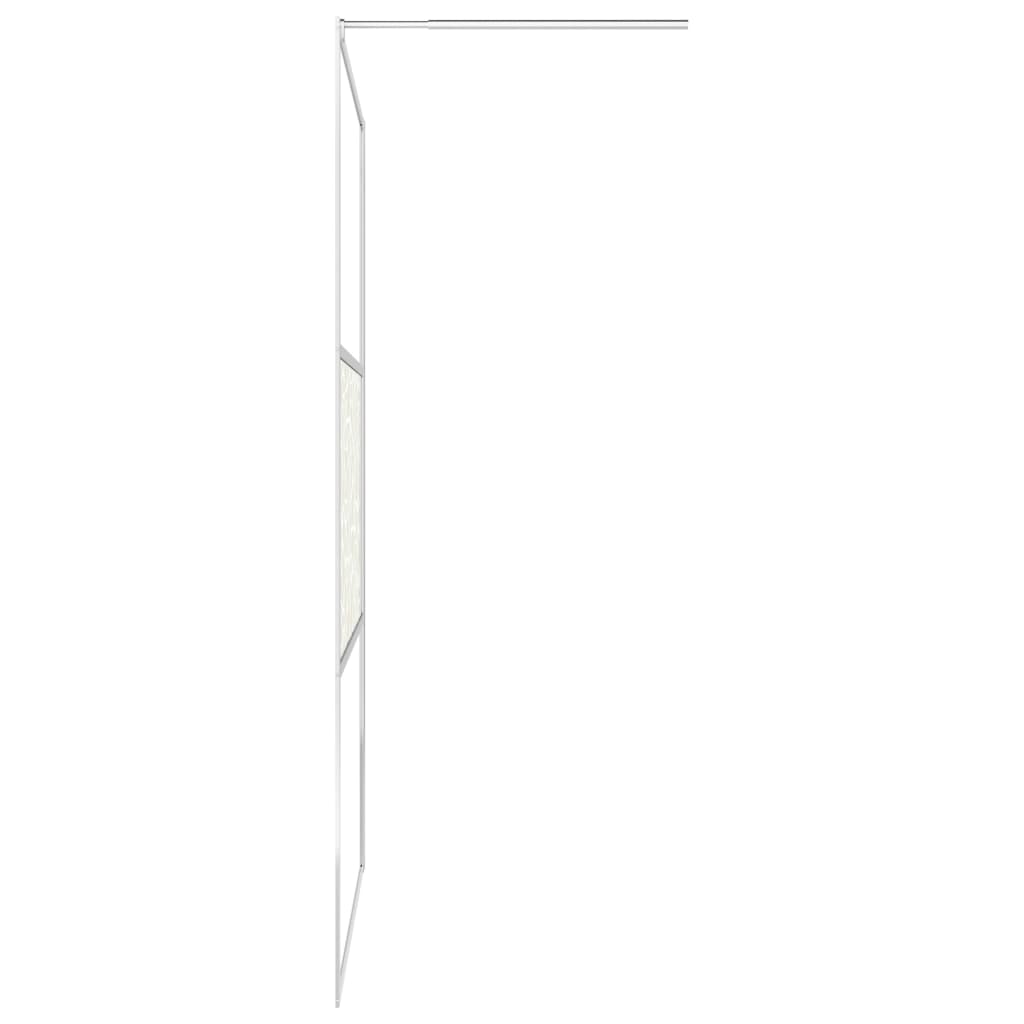Стена за душ, ESG стъкло с дизайн на камъни, 115x195 см