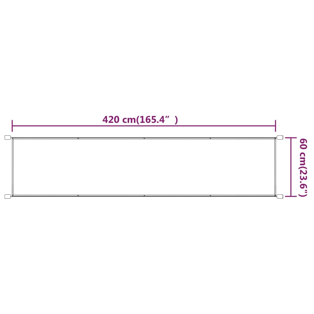 Вертикален сенник, син, 60x420 см, оксфорд плат