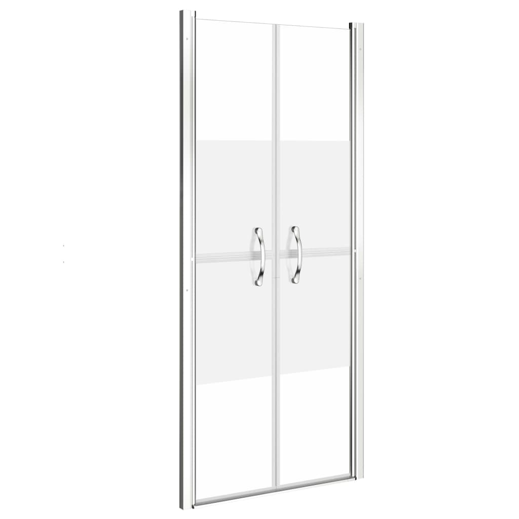 Врата за душ, полуматирано ESG стъкло, 91x190 см