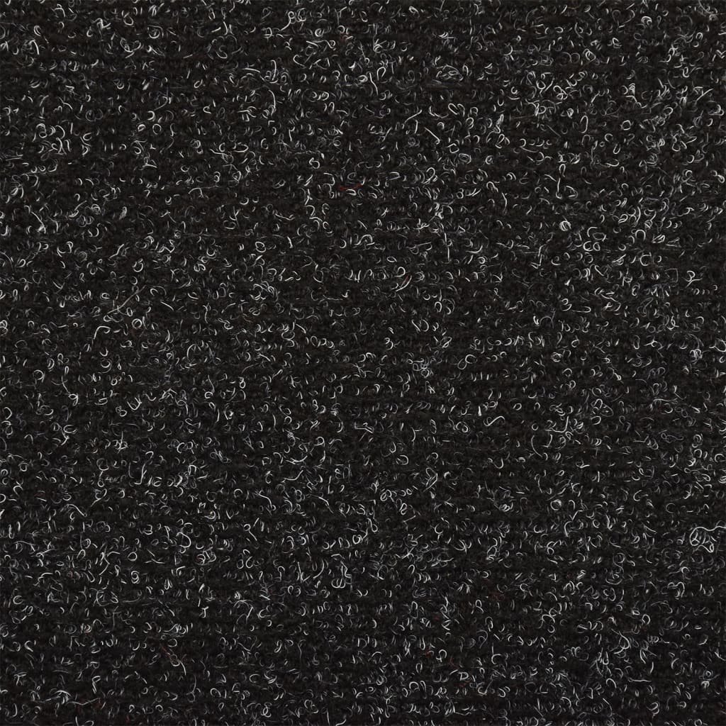 Стелки за стъпала, 10 бр, черни, 65x21x4 см, иглонабита тъкан