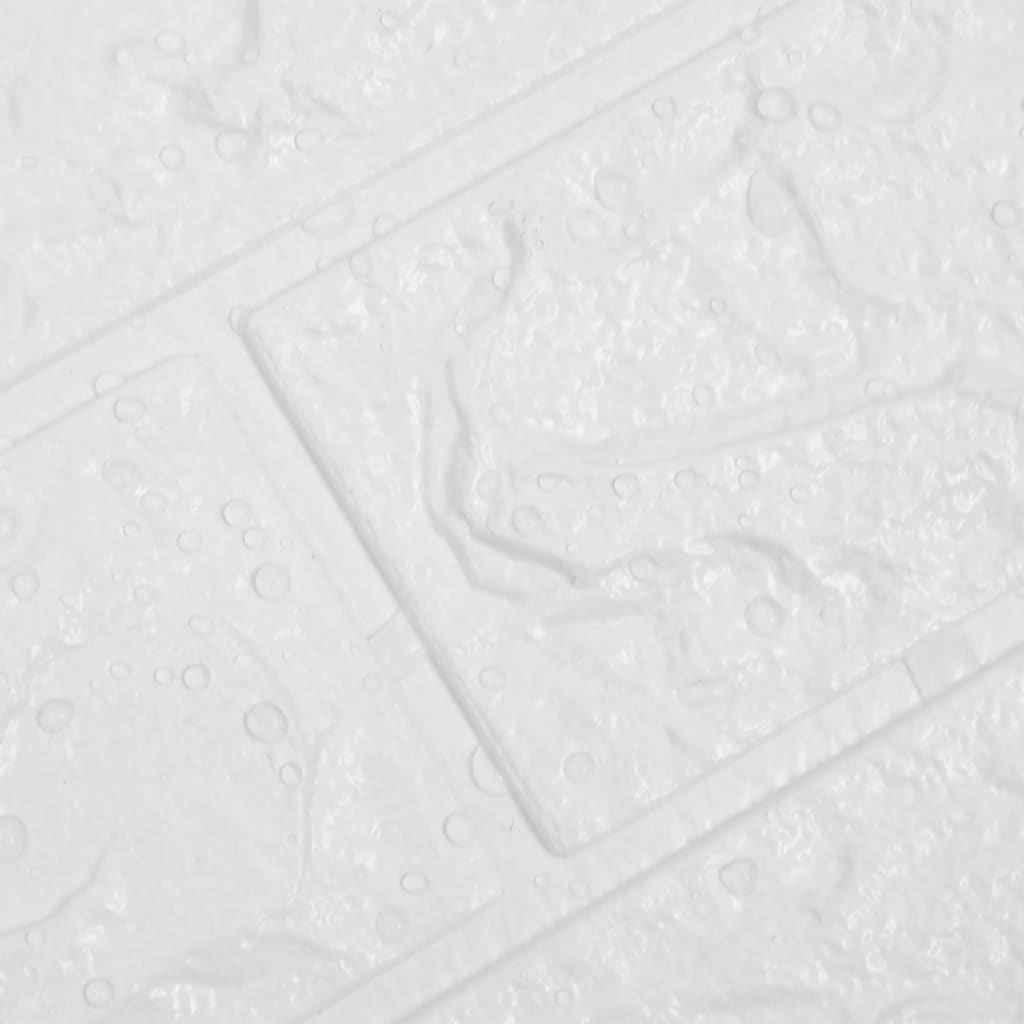 3D тапети Тухли, самозалепващи се, 10 бр, бели