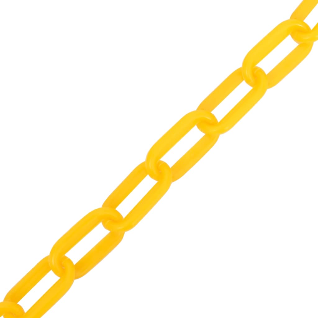 Предупредителна верига, жълта, 30 м, Ø6 мм, пластмаса