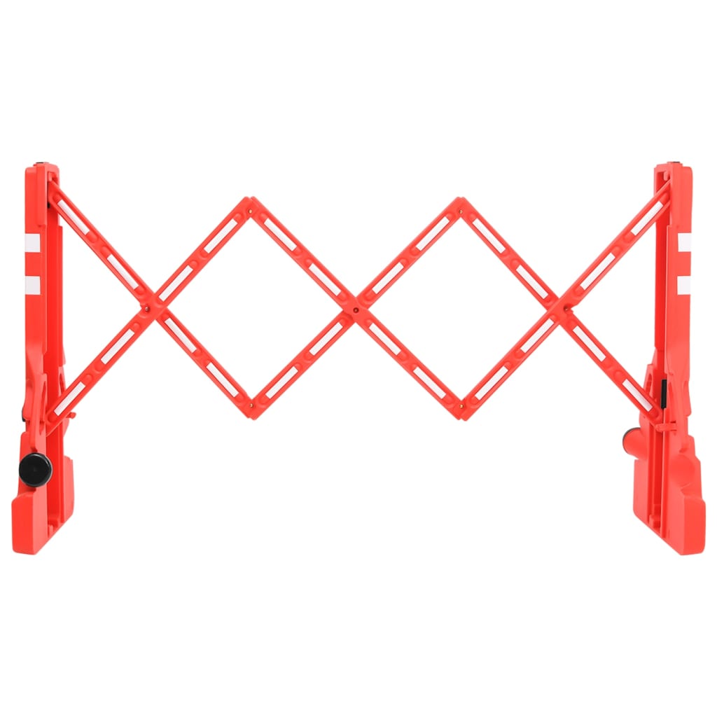 Сгъваема трафик бариера, червена, 210x50x105 см